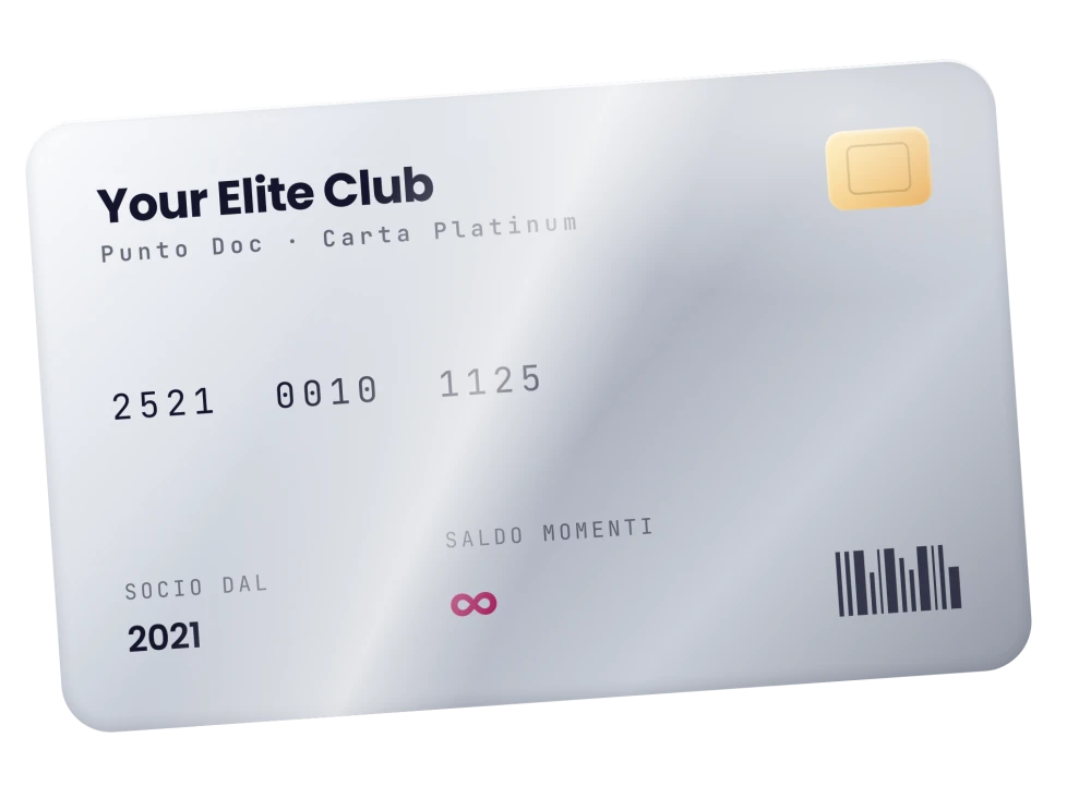 La tessera Your Elite Club · Carta Platinum